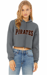 BELLA CANVAS Cropped Pirates Hoodie Gray